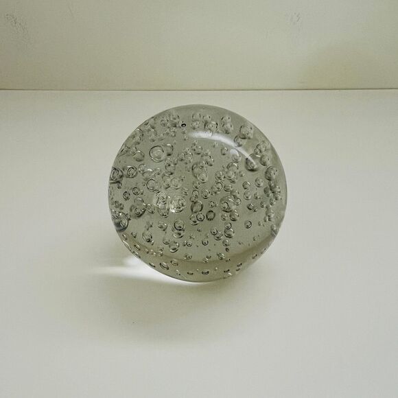 IKEA Other - IKEA MAKTA Clear Glass Sphere Controlled Ball Bubble Paperweight